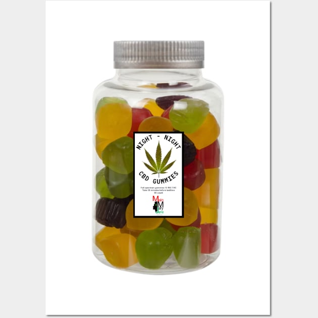 Night Night CBD Gummies Wall Art by Main Mary Jane Cannabis Collectibles